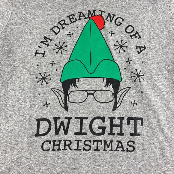 The Office Graphic T Shirt I'm Dreaming of a Dwight Christmas Womens Small Rare - Picture 2 of 9